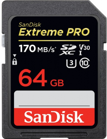 Карта памяти SanDisk Extreme Pro SDSDXXY-064G-GN4IN 64Gb