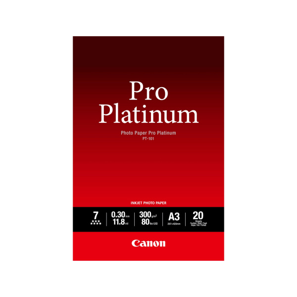 Глянцевая фотобумага Canon PT-101 Pro Platinum A3, 20 шт.