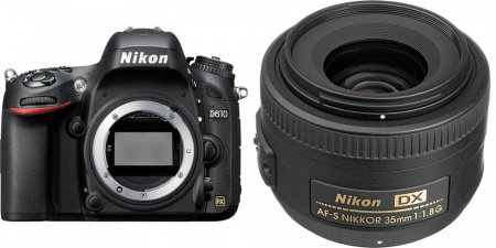 Фотоаппарат Nikon D610 с объективом  Nikon AF-S DX NIKKOR 35mm f/1.8G